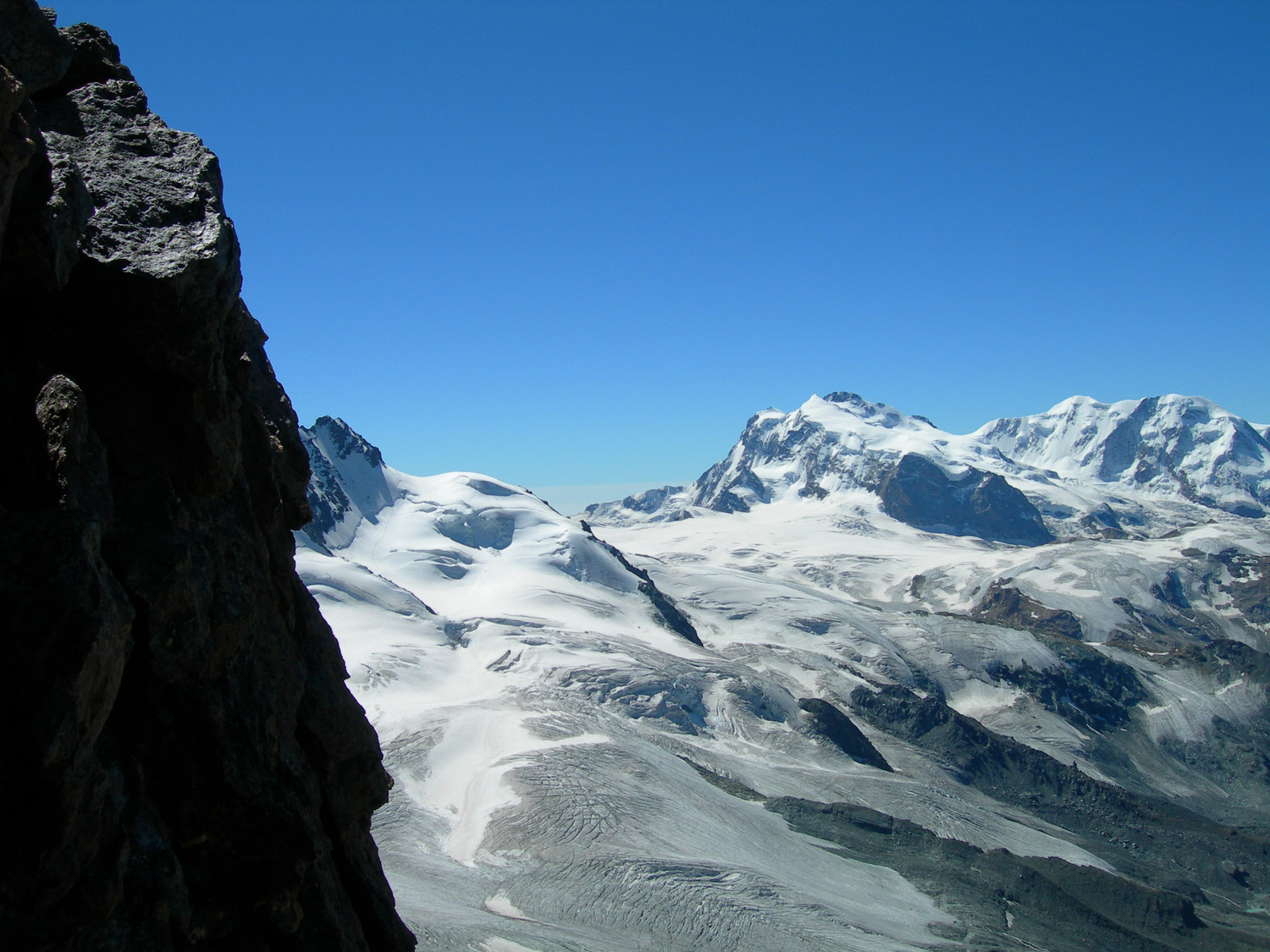 vue sur Mont rose et Lyskamm