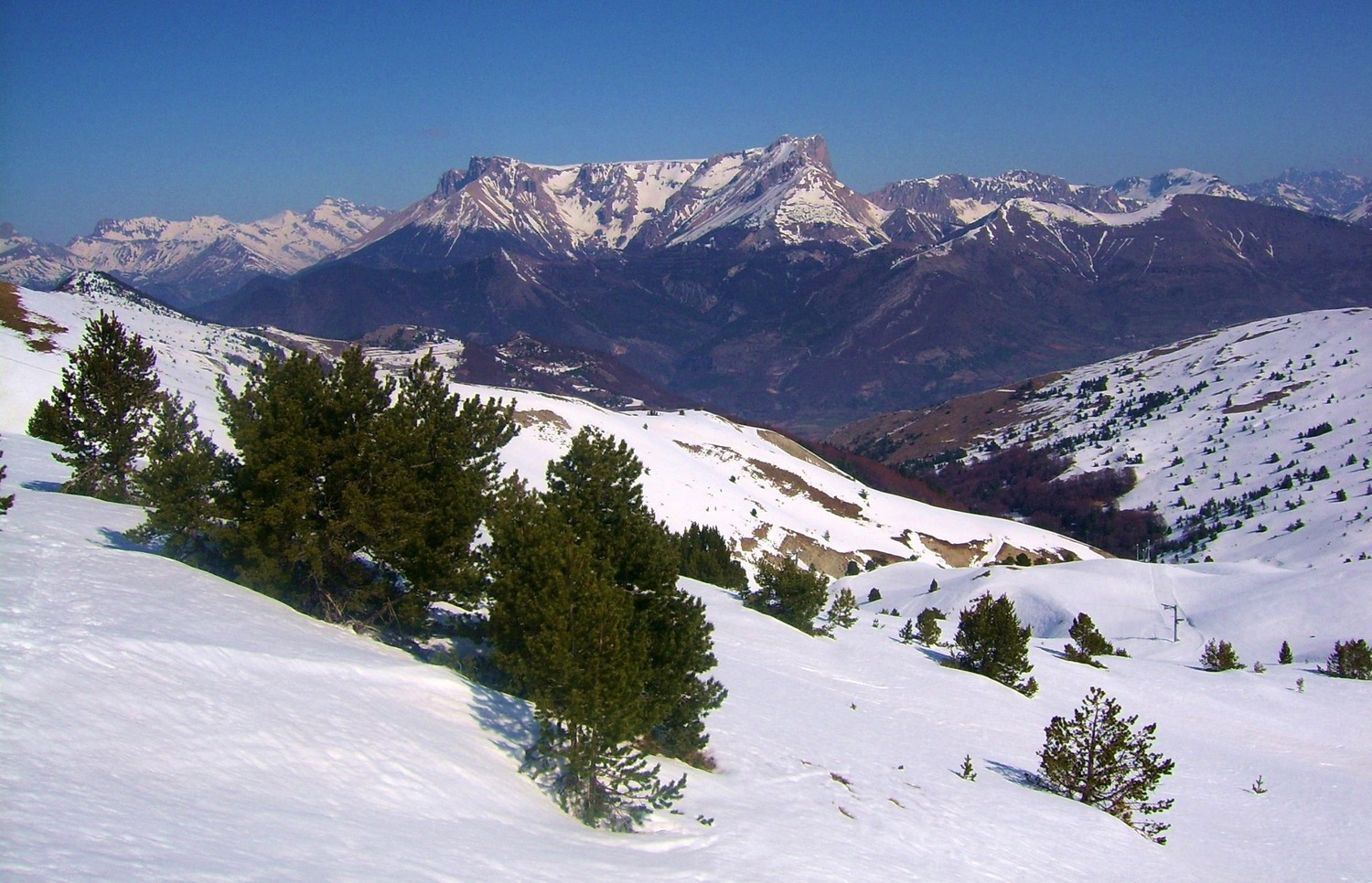 Vue sur le versant sud du Pic de Bure