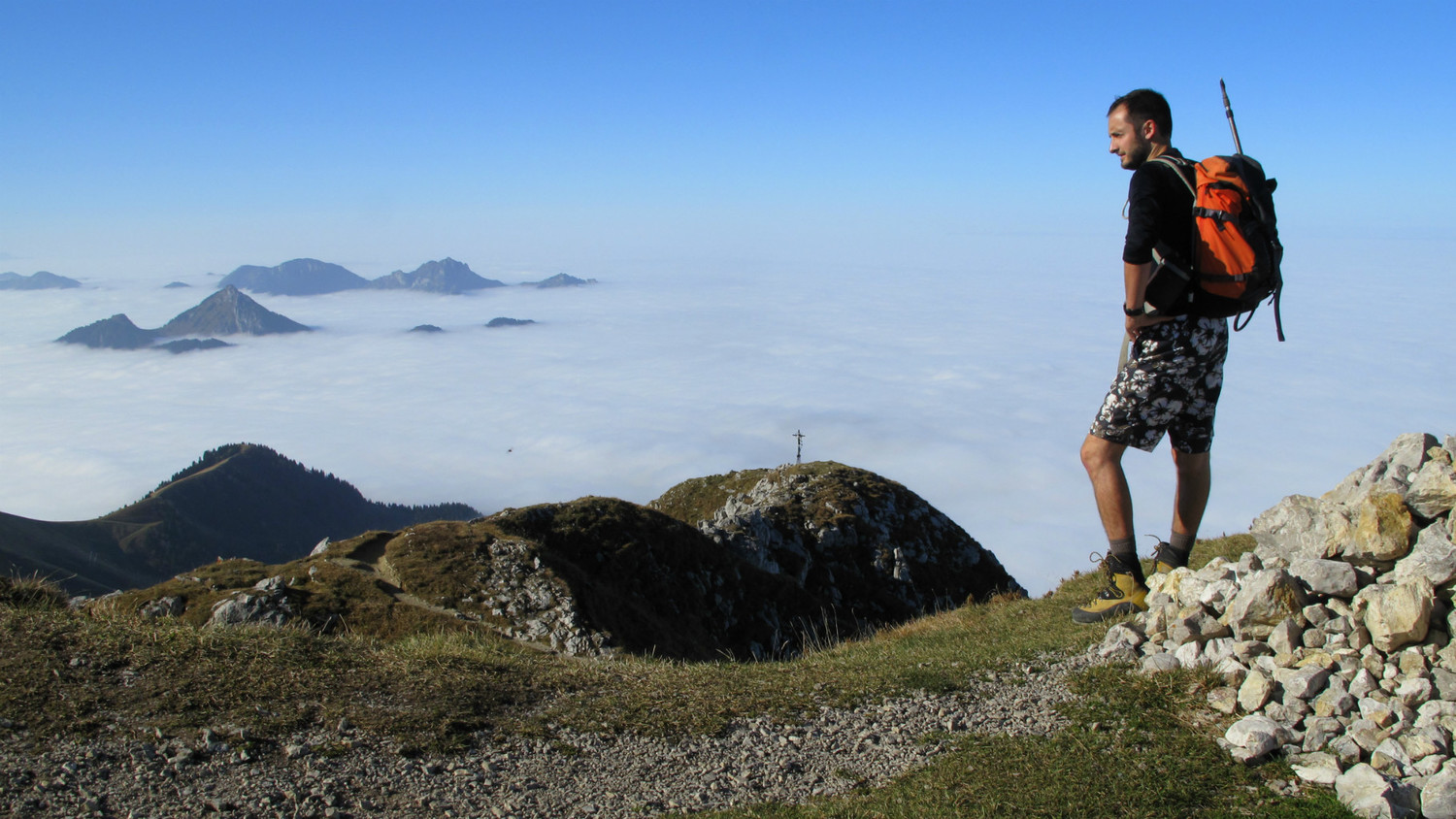 Au sommet de la Dent d'Oche