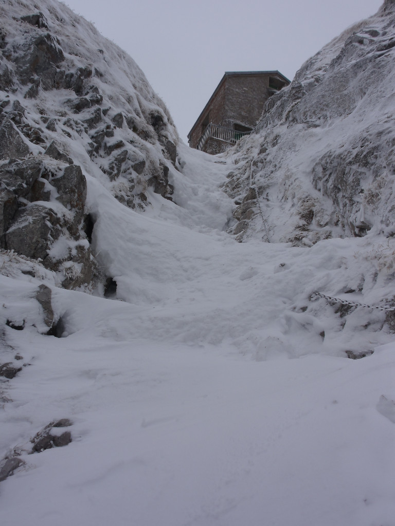 Les derniers mètres sous le refuge
