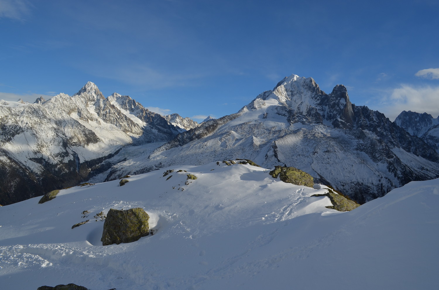 l'Aiguille Verte et les Drus, le Chardonnet et l'Aiguille d'Argentière