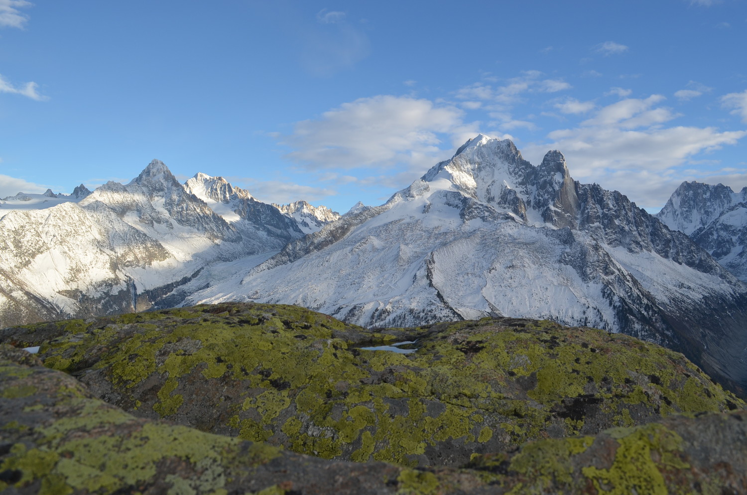 le Chardonnet, l'Aiguille d'Argentière, l'Aiguille Verte et les Drus
