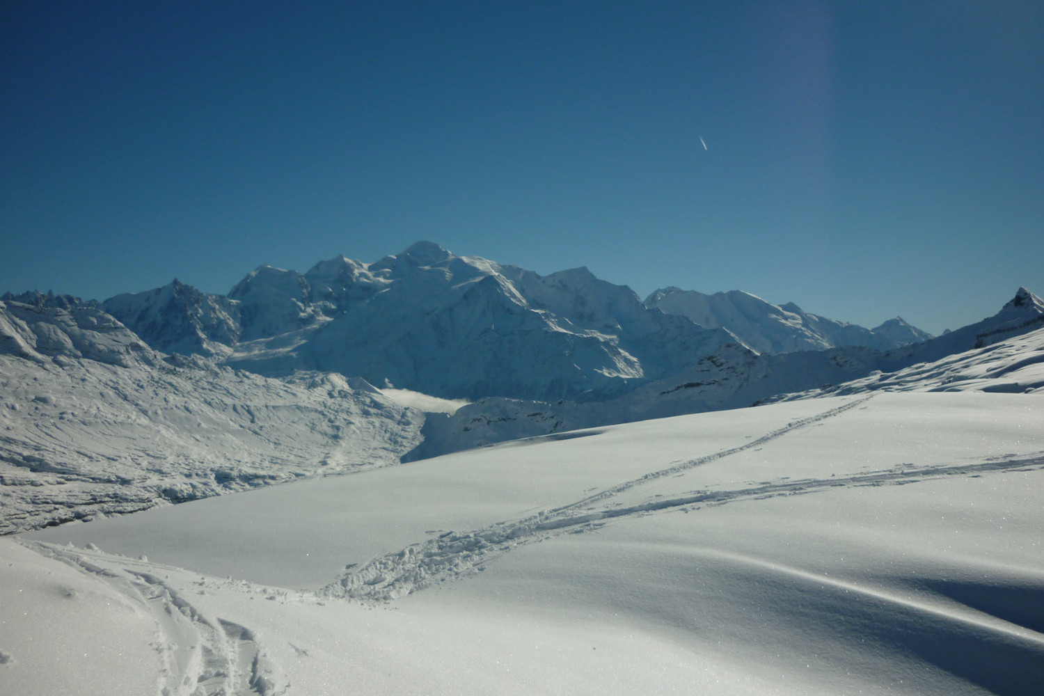 Mont Blanc depuis le col de Platé