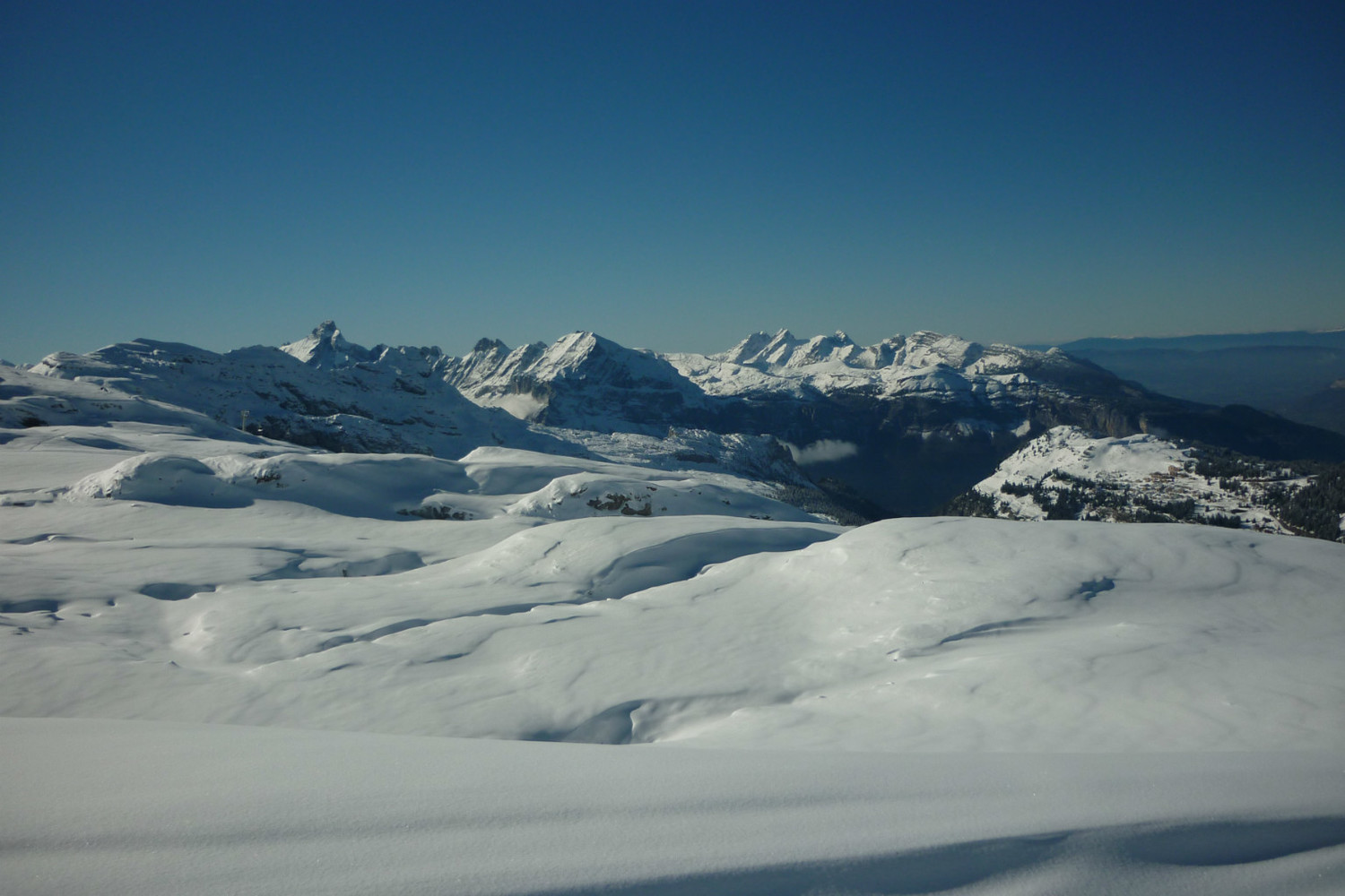 Vue vers le sud ouest depuis le col de Platé