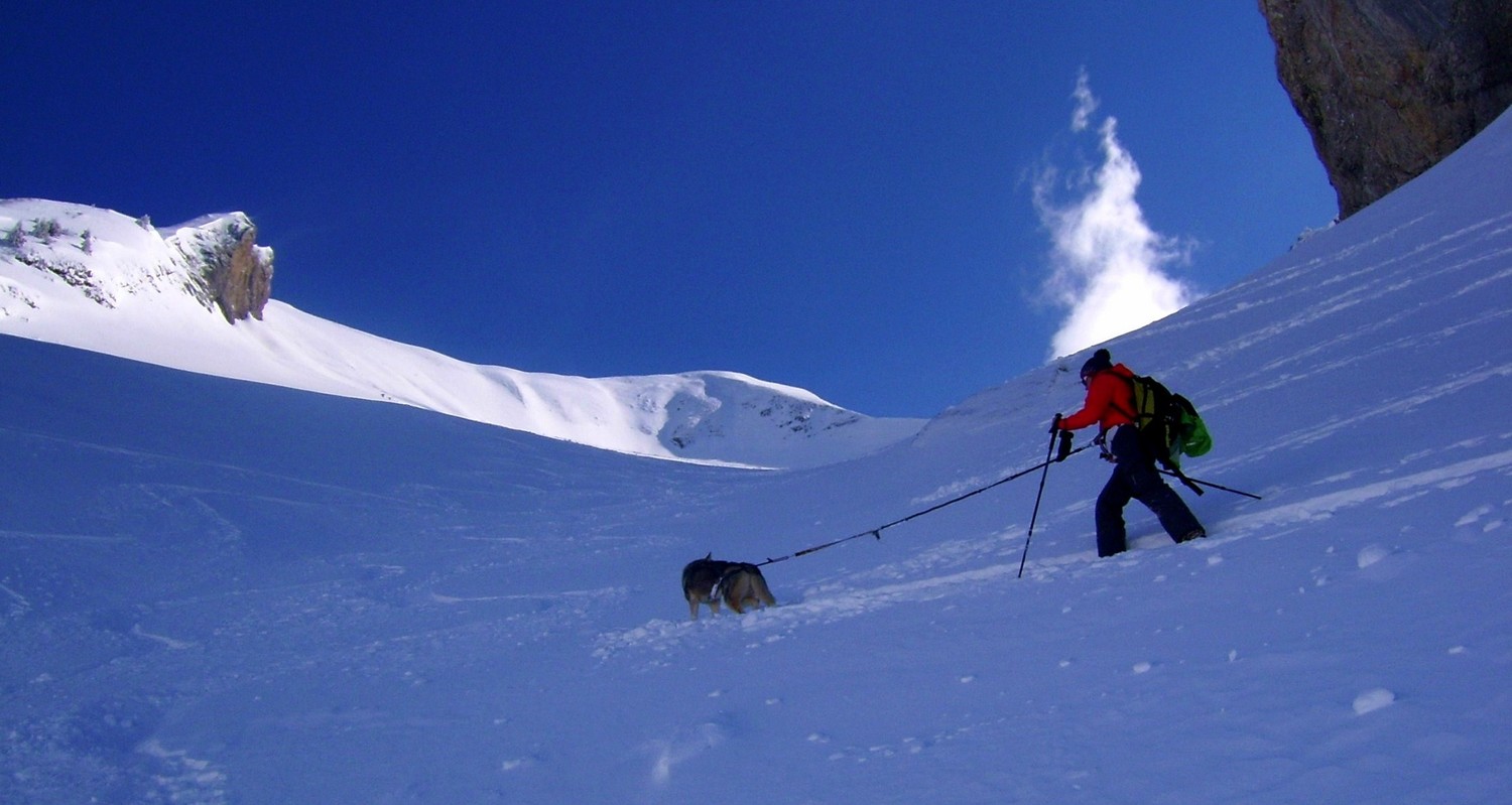 Montée dans la combe ouest