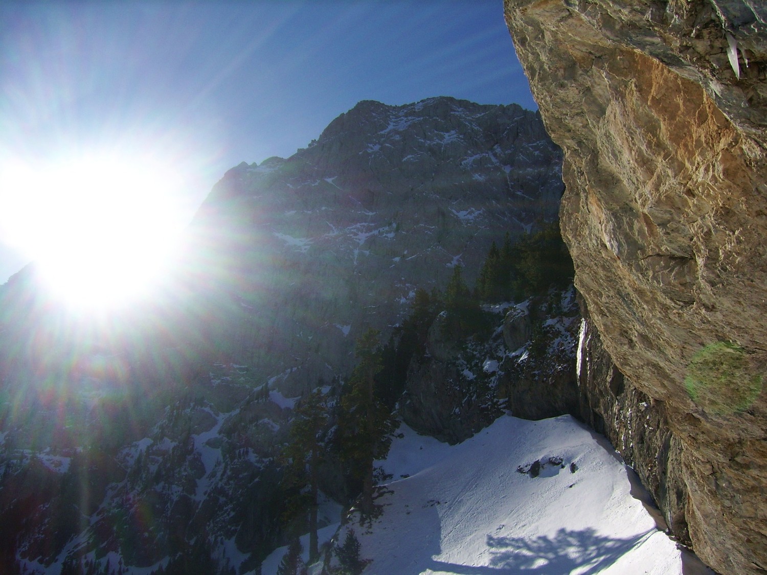 Montée sous la face nord