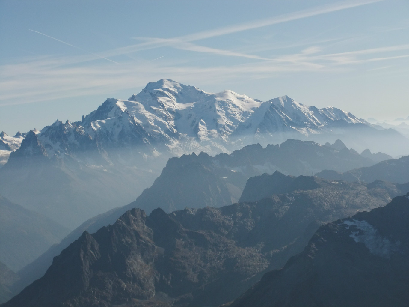 Vue du Mont Blanc depuis la Tour Salière