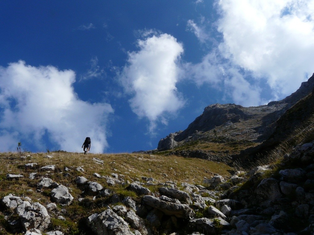 Montée vers les Crêtes de Faraut