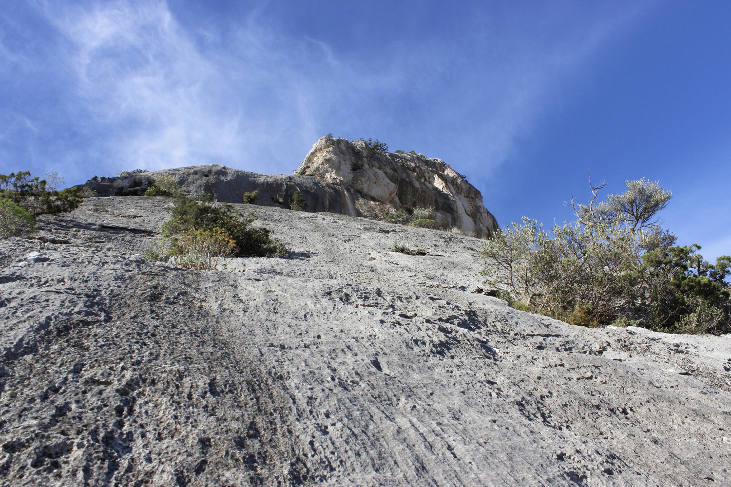 vue des 3 dernières longueurs après la terrible "third pitch"