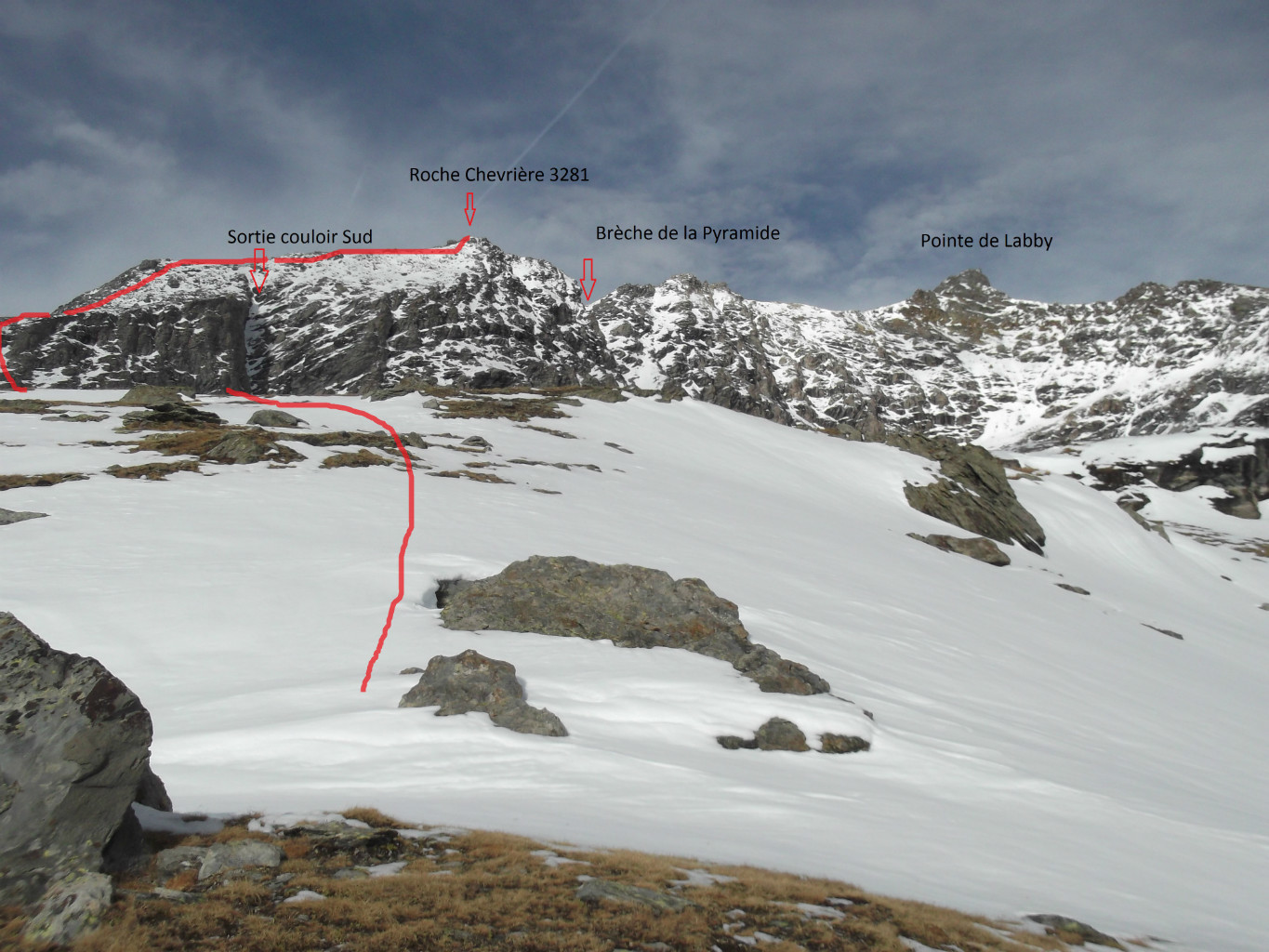 Itinéraire arête Sud-Ouest