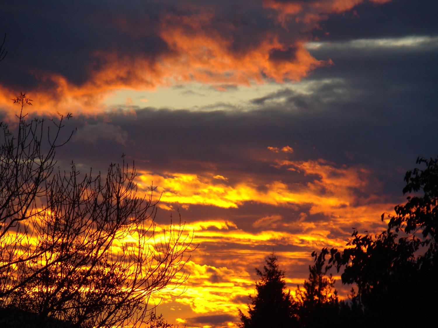 Magnifique coucher de soleil au Caroux
