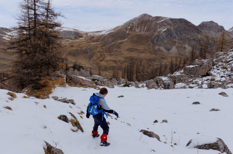 Descente du col de la Trancoulette.