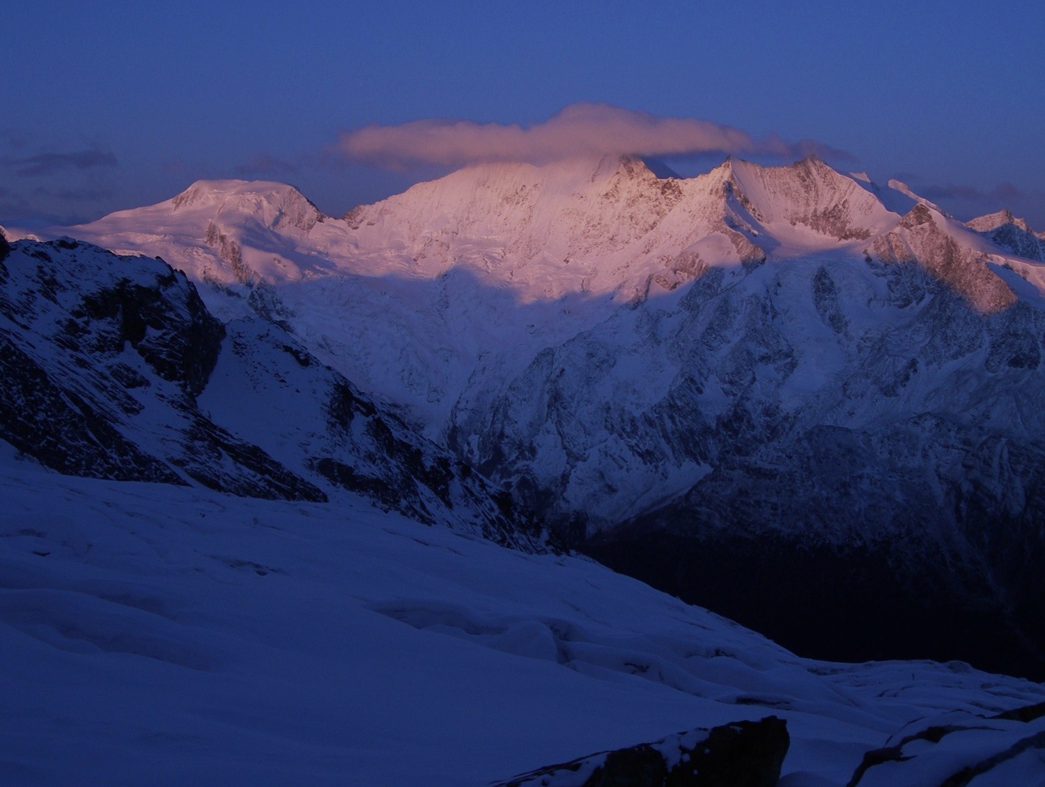 Lever de soleil sur Mischabel