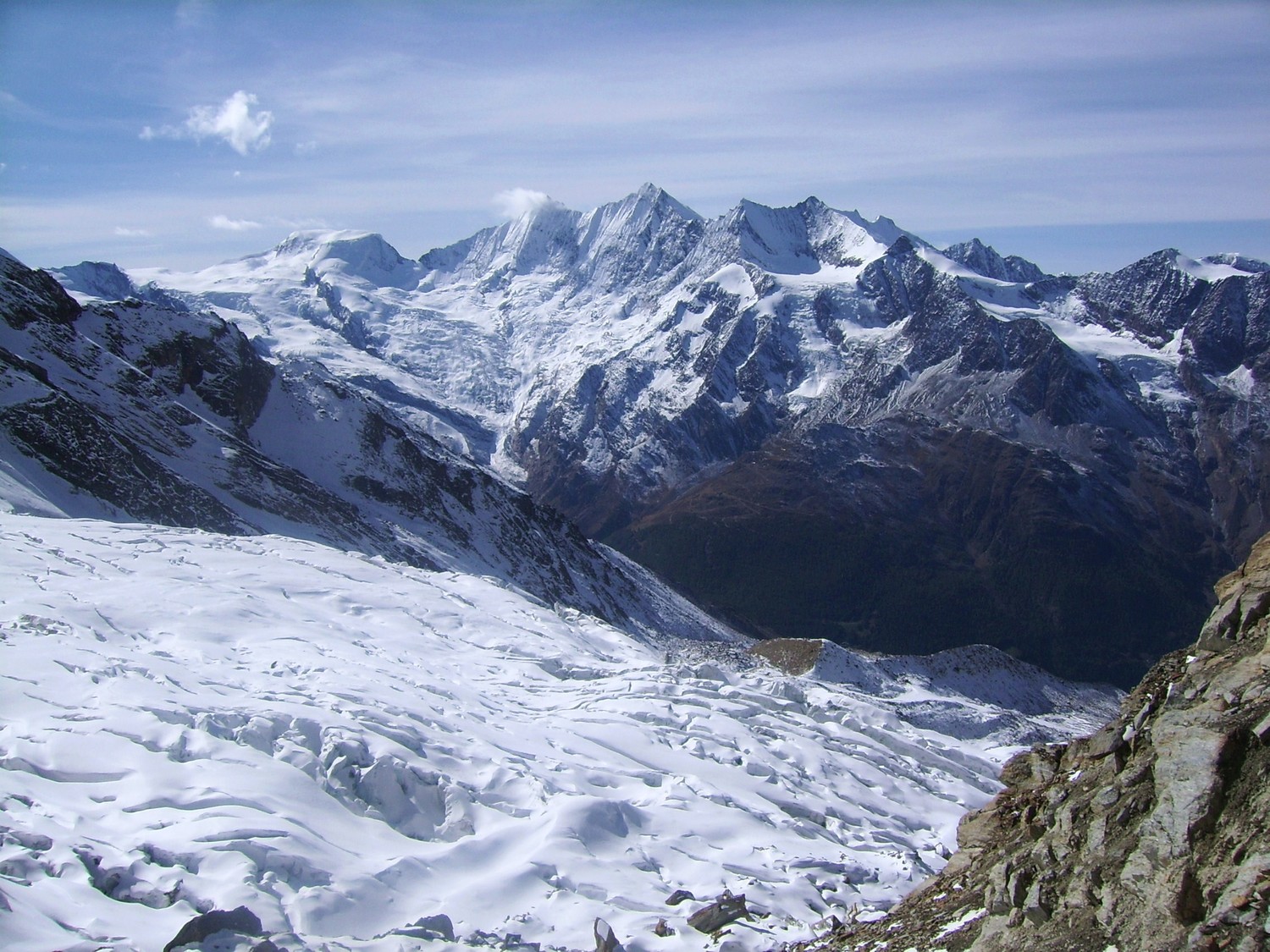 Panorama dans la descente