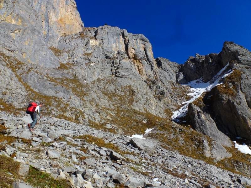 la rampe d'accès à la cheminée