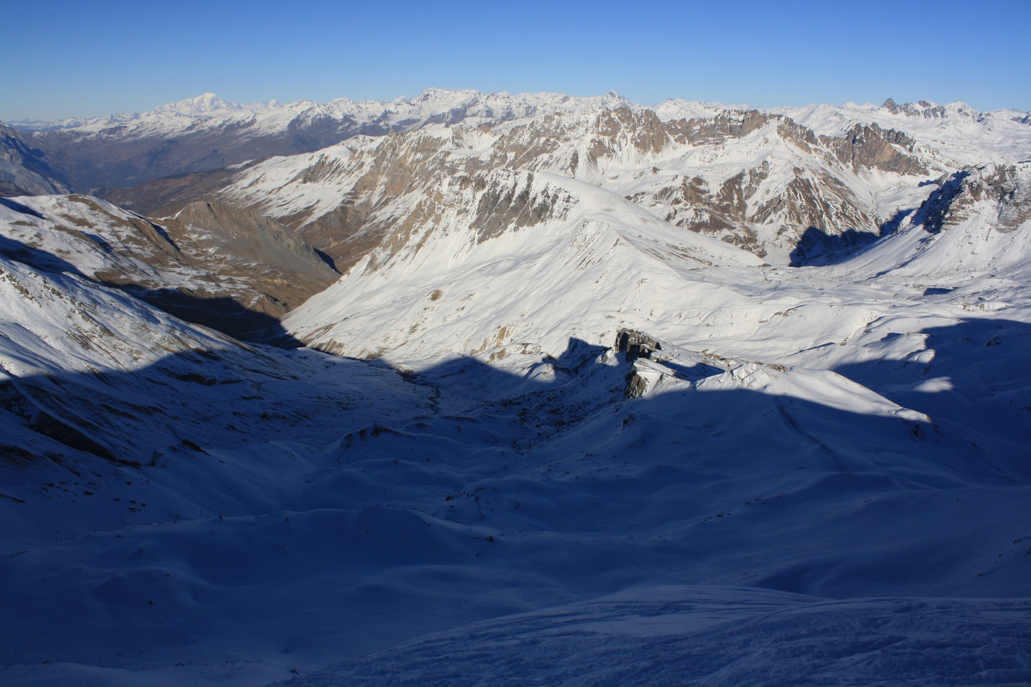 Du Pic Blanc du Galibier vers le N-NE