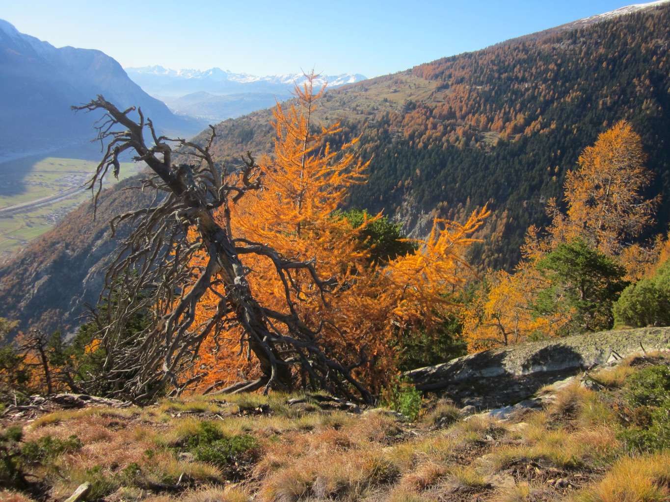 Retour sur Imine, vue sur la vallée du Rhône
