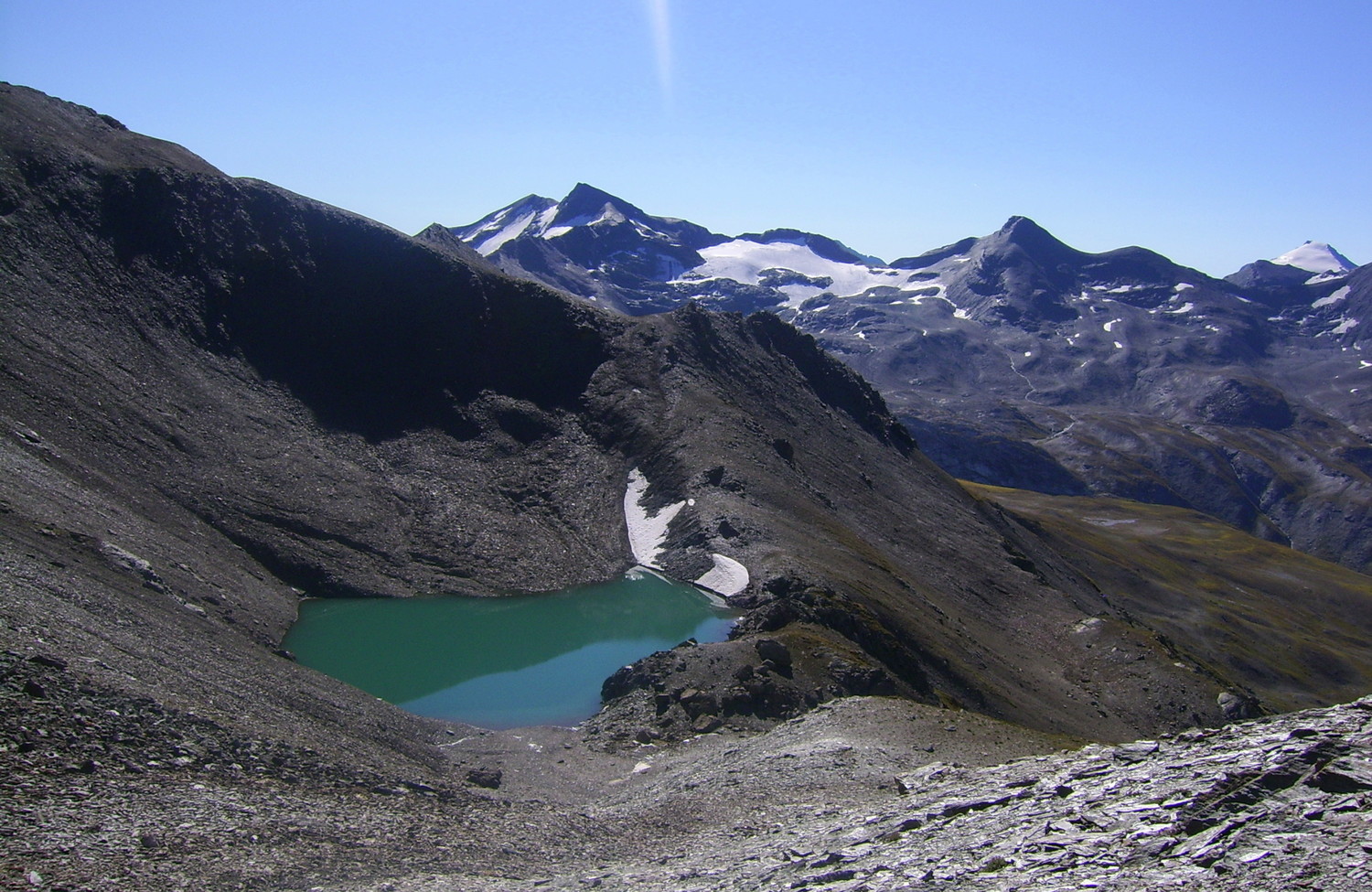Un lac inexistant sur la carte, devant le groupe de Méan Martin