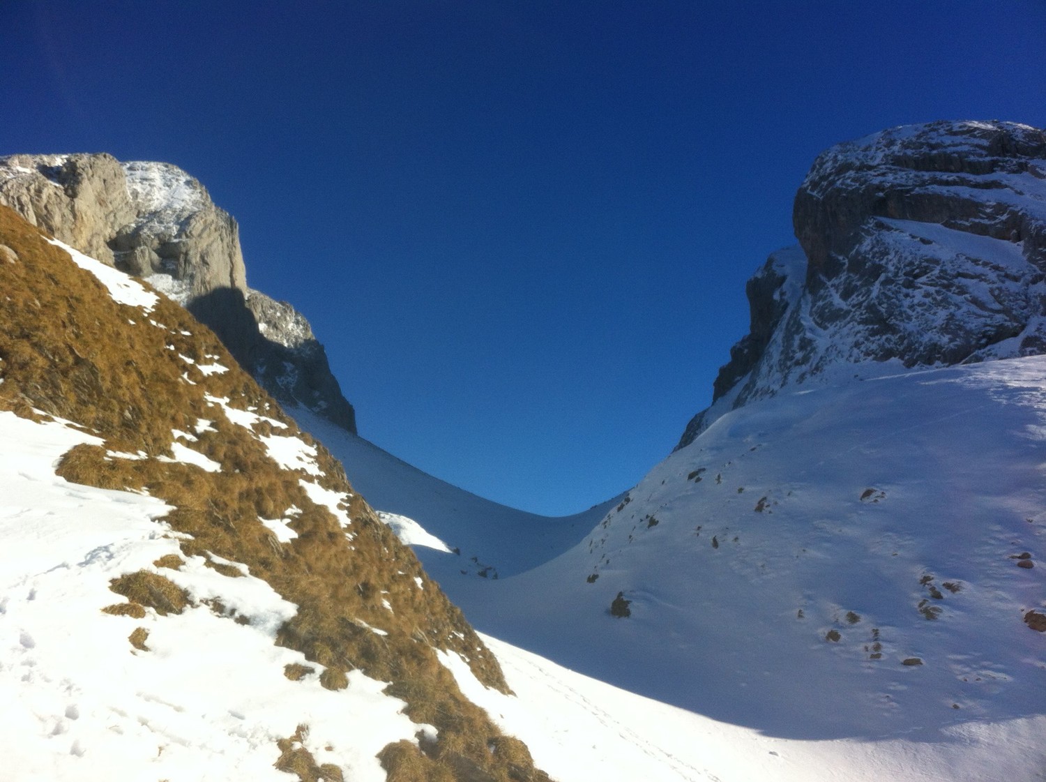 Arrivée au col de la Forclaz par le N