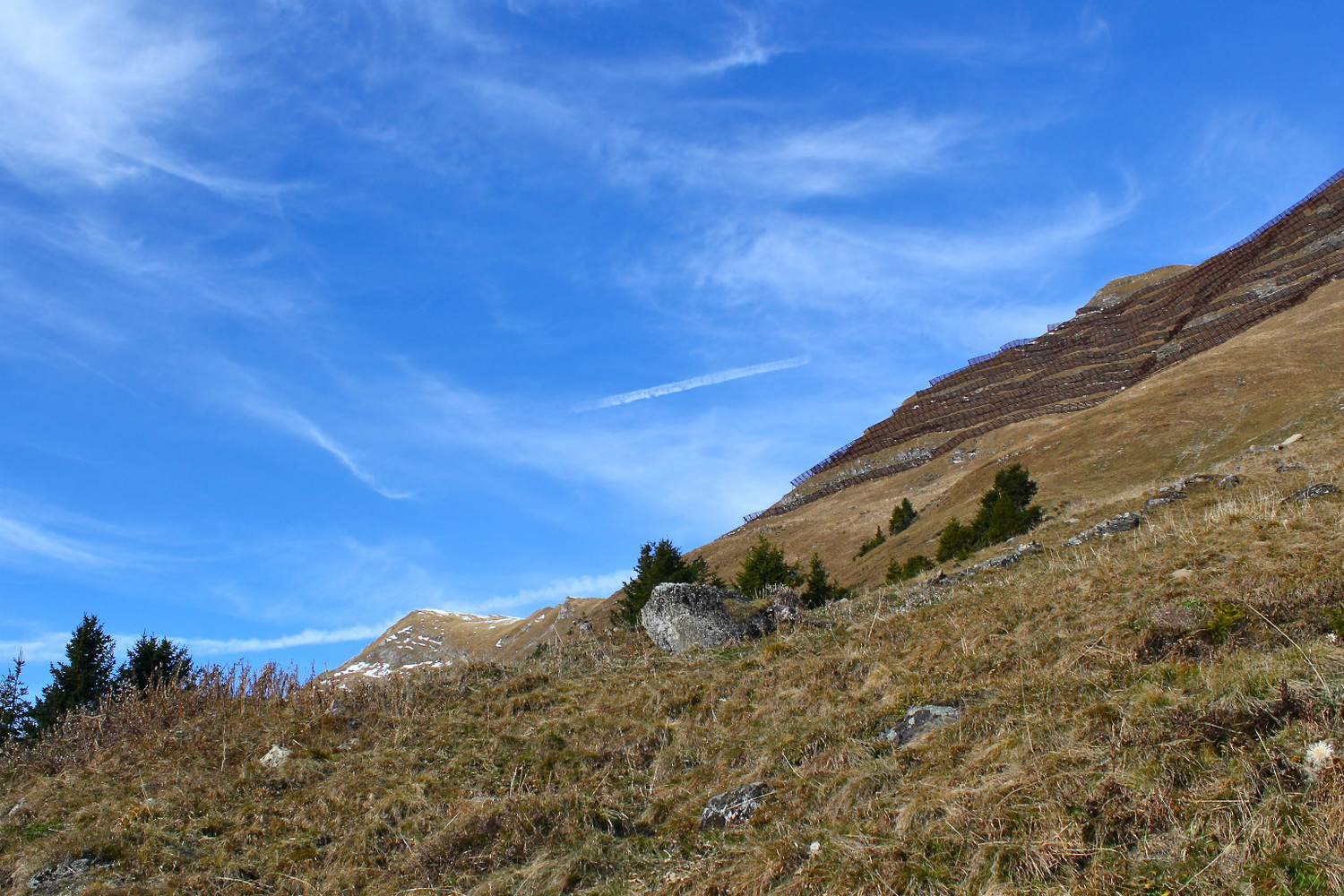 Sous les paravalanches de la Pte des Semeleys