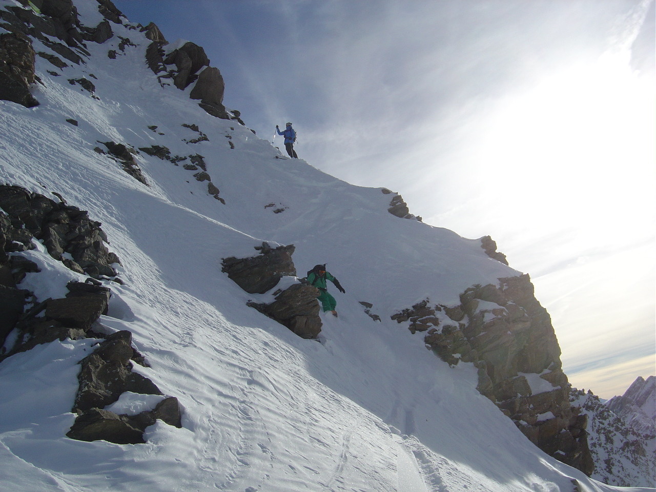 Un peu de glisse quand même sur l'arête NW...