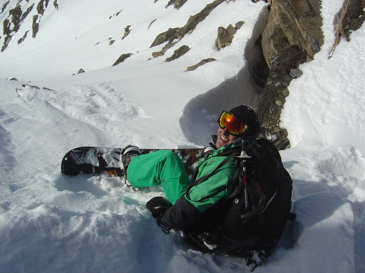 Manu récupère sur la petite selle avant de se lancer dans le couloir W