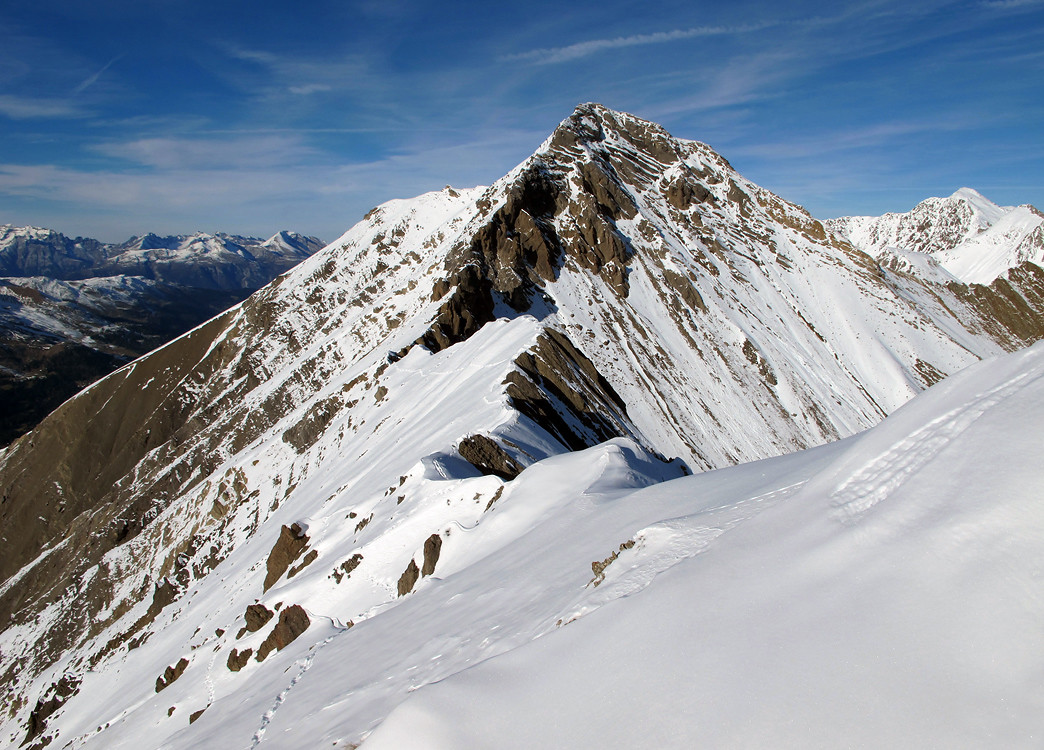 la vetta del Lenzer Horn, vista dal Piz Linard...