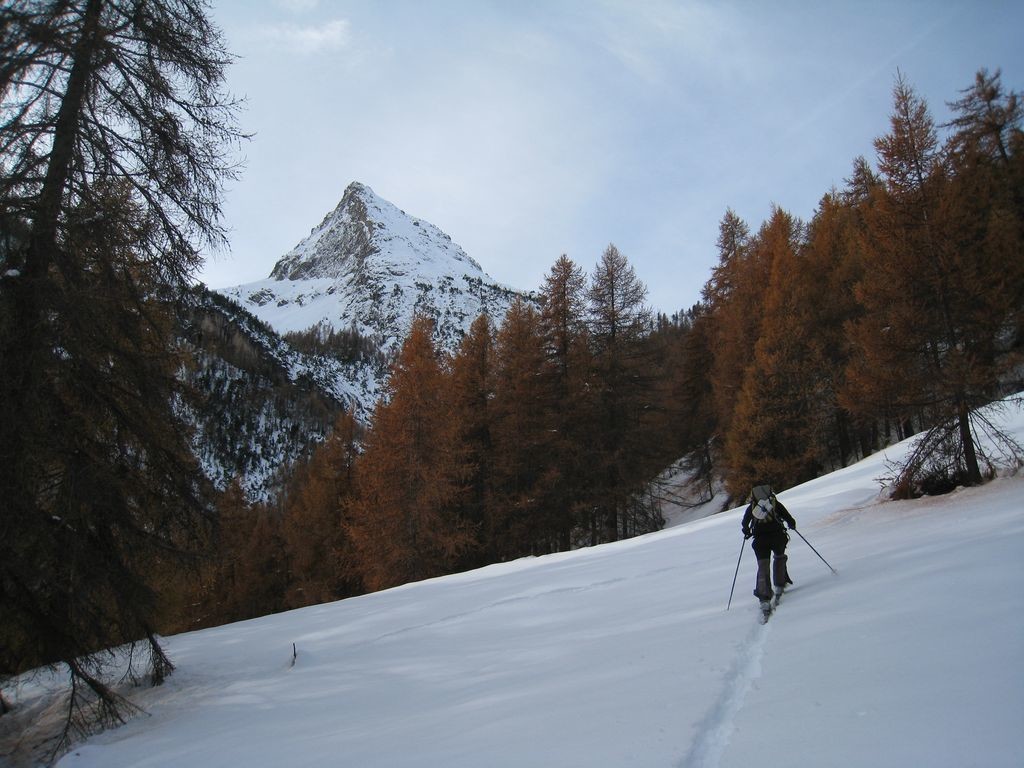 Montée en rive gauche du Rio Calvet, Monte Furgon