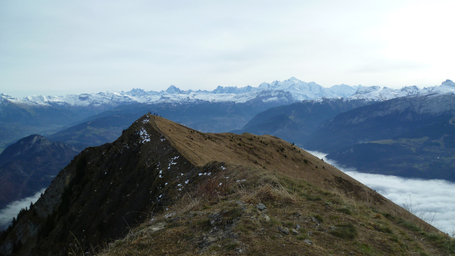 SOmmet et vue sur le Mont-Blanc