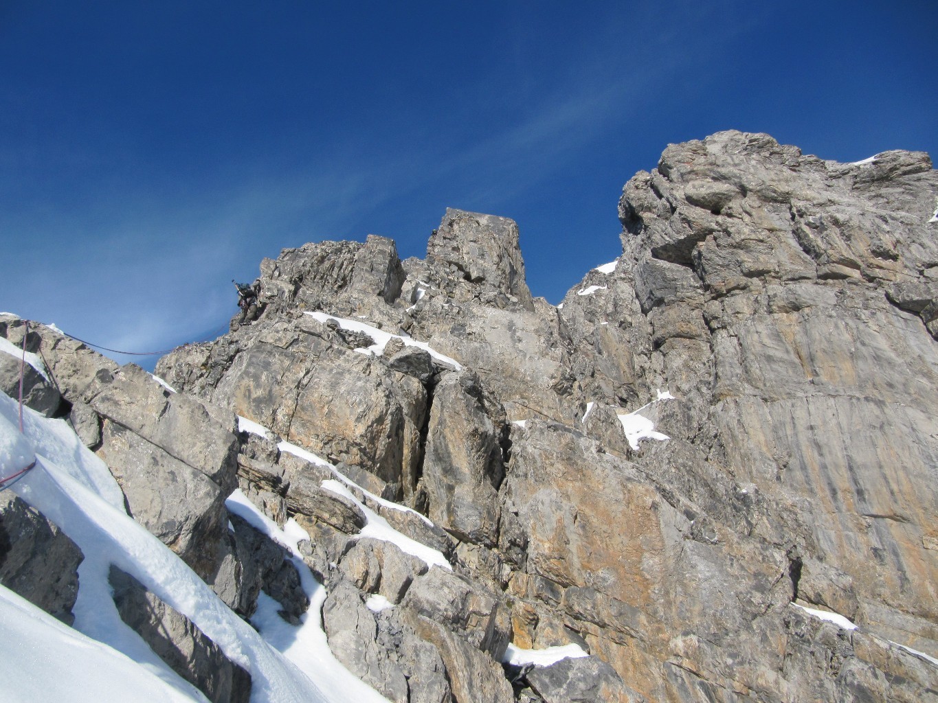 grimpe sur l'arête