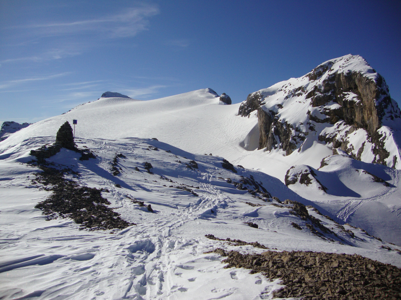19.11.2012 Sommet des Diablerets. Sommet, vue du Dôme