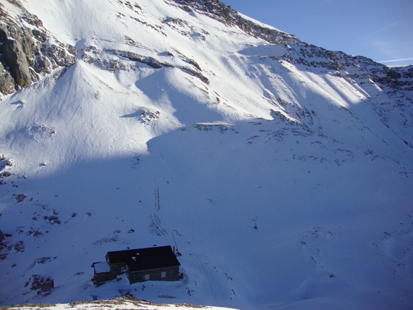 19.11.2012 Sommet des Diablerets. Montée depuis la cabane, bien enneigé pour novembre