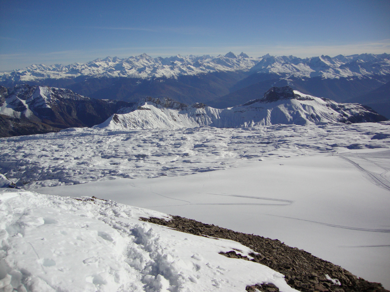 19.11.2012, Oldenhorn, vue du sommet sur le glacier