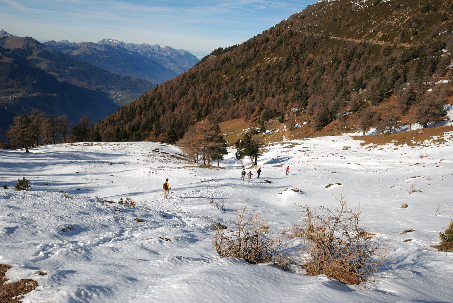 Descente sur la Cabane du Scex Carro (Bas Valais)
