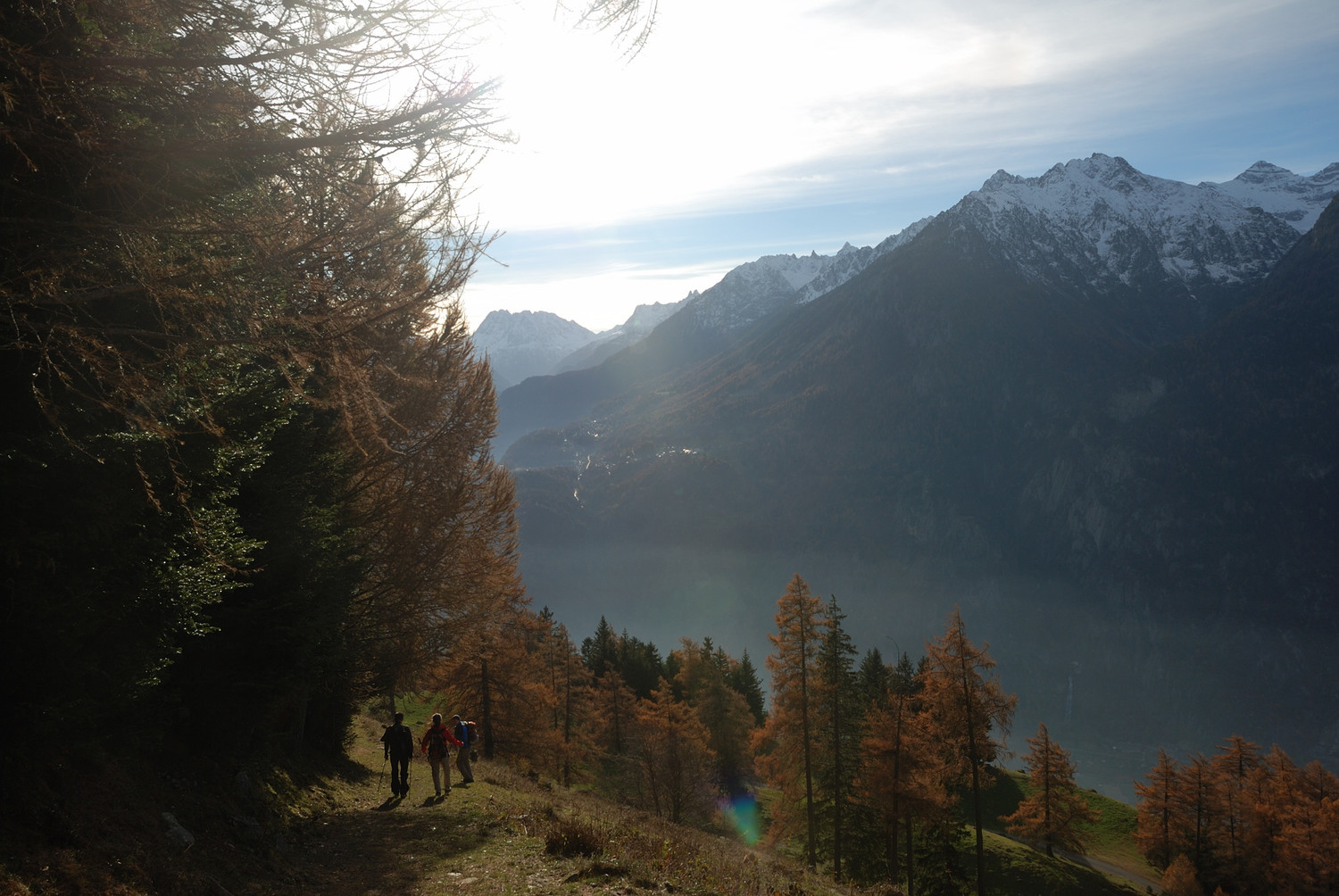 Retour à Chamepx d'Alesse depuis la Cabane du Scex Carro (Bas Valais)