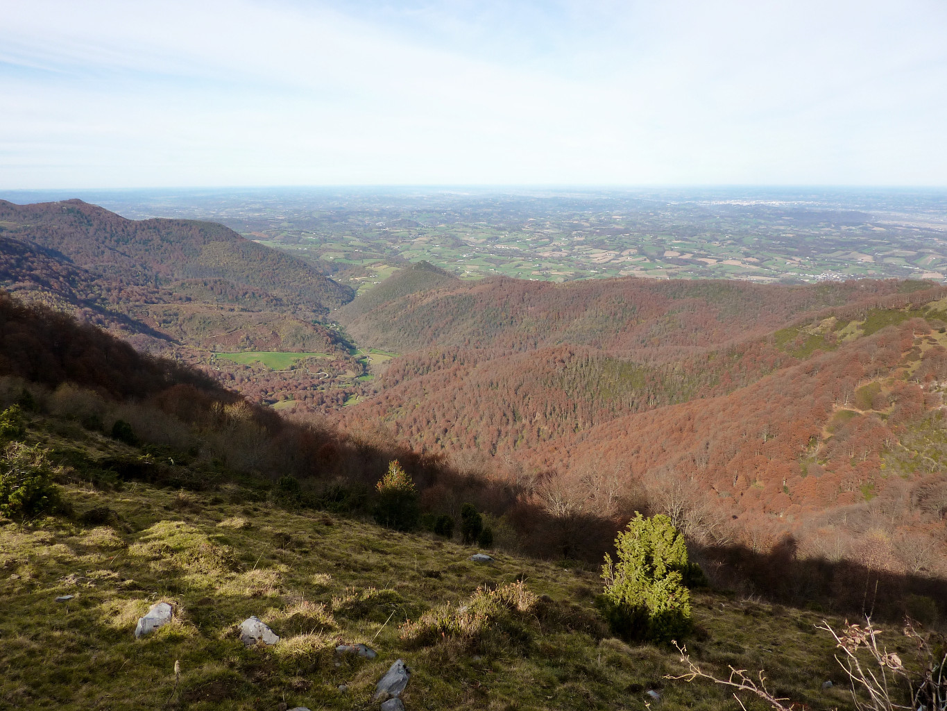 ... à gauche la plaine de Pau