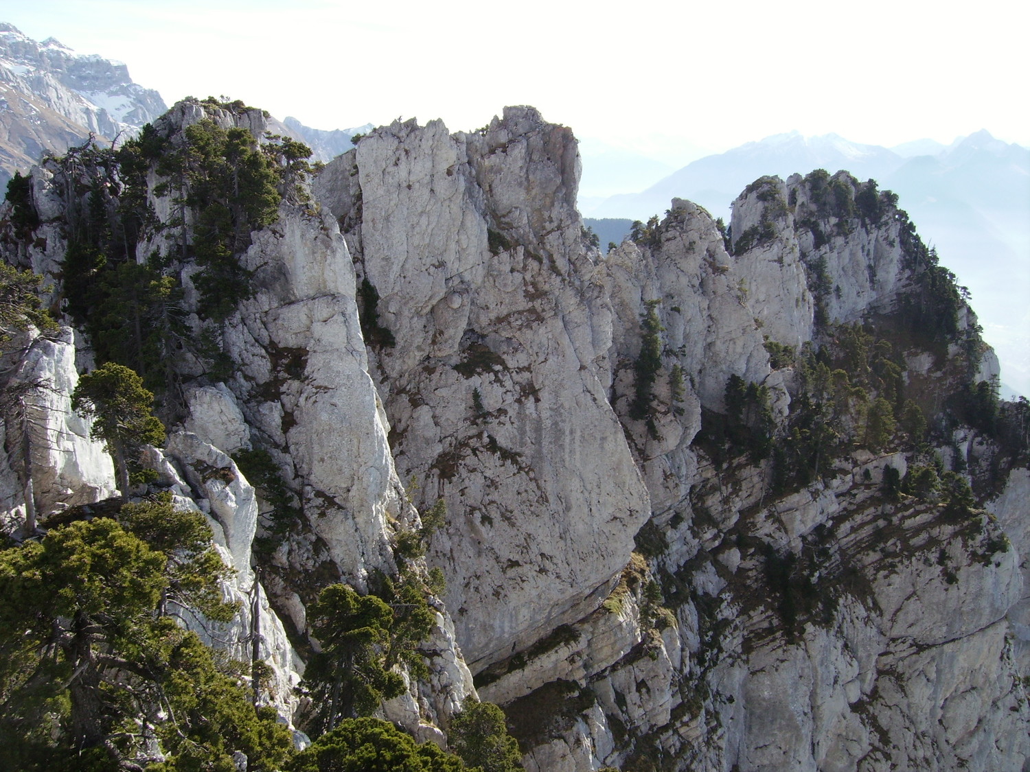 L'arete depuis la troisième dent