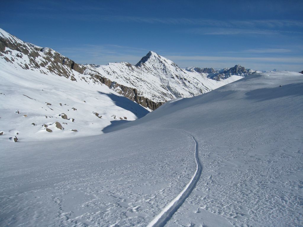 Sur le glacier Lombard, Aiguille d'Argentière
