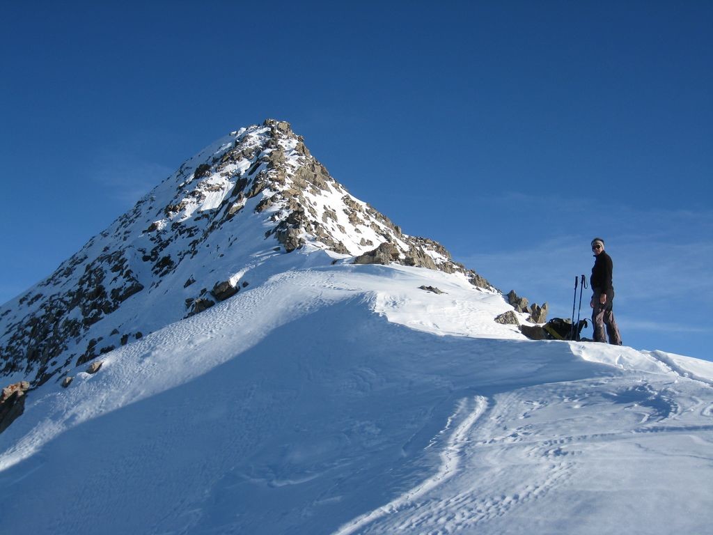 Au départ de l'arête WNW, vers 3280 m