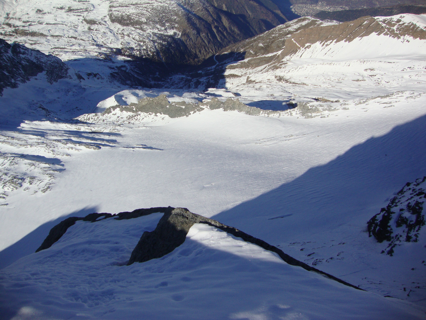 Breithorn - Mte Léone - Breithorn, 21.11.2011; Homattugletscher vue du Breithorn