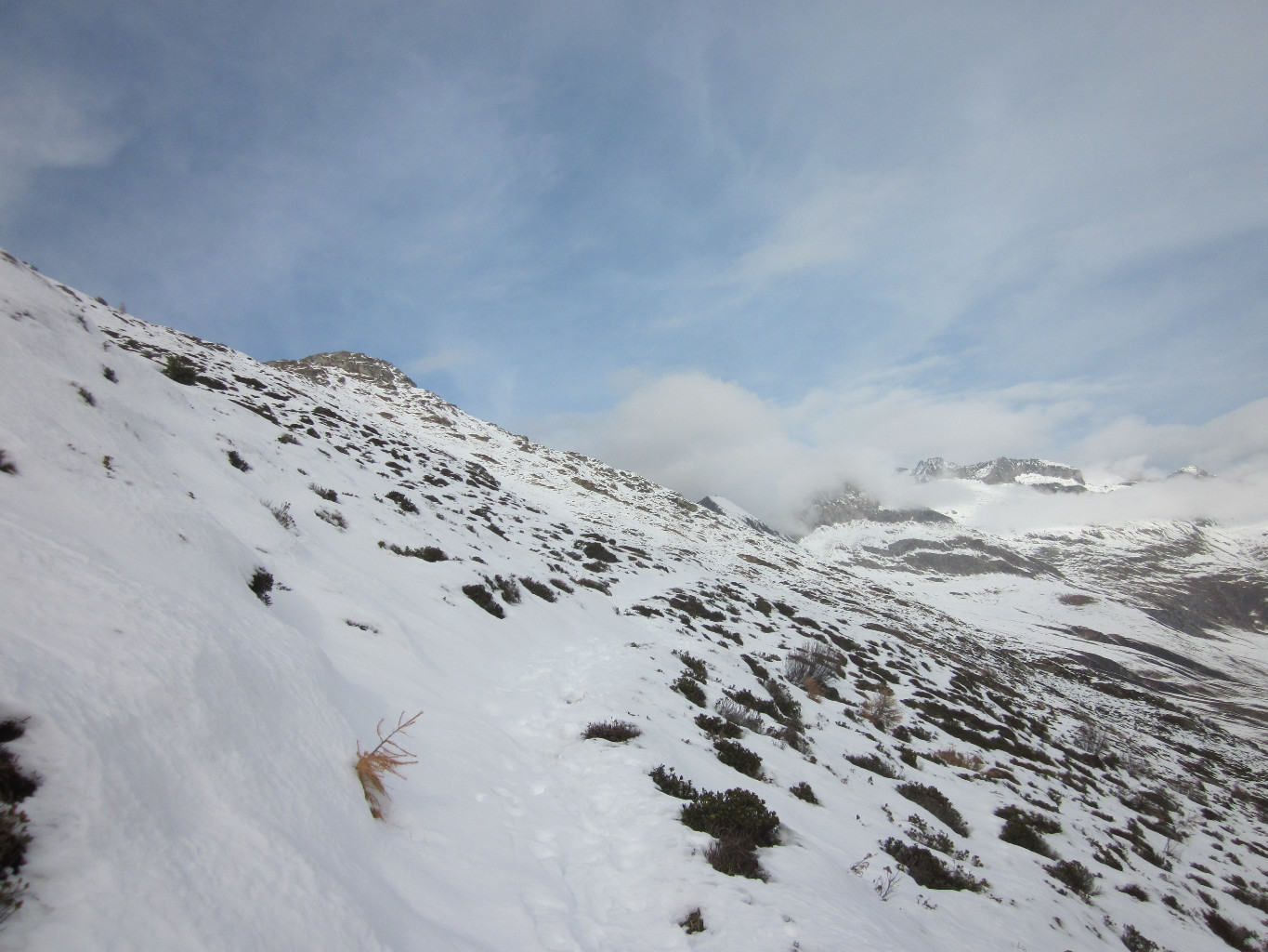 Au-dessus de Nessel en direction du Foggenhorn