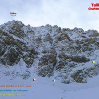 Taillon - Goulottes de la face NW