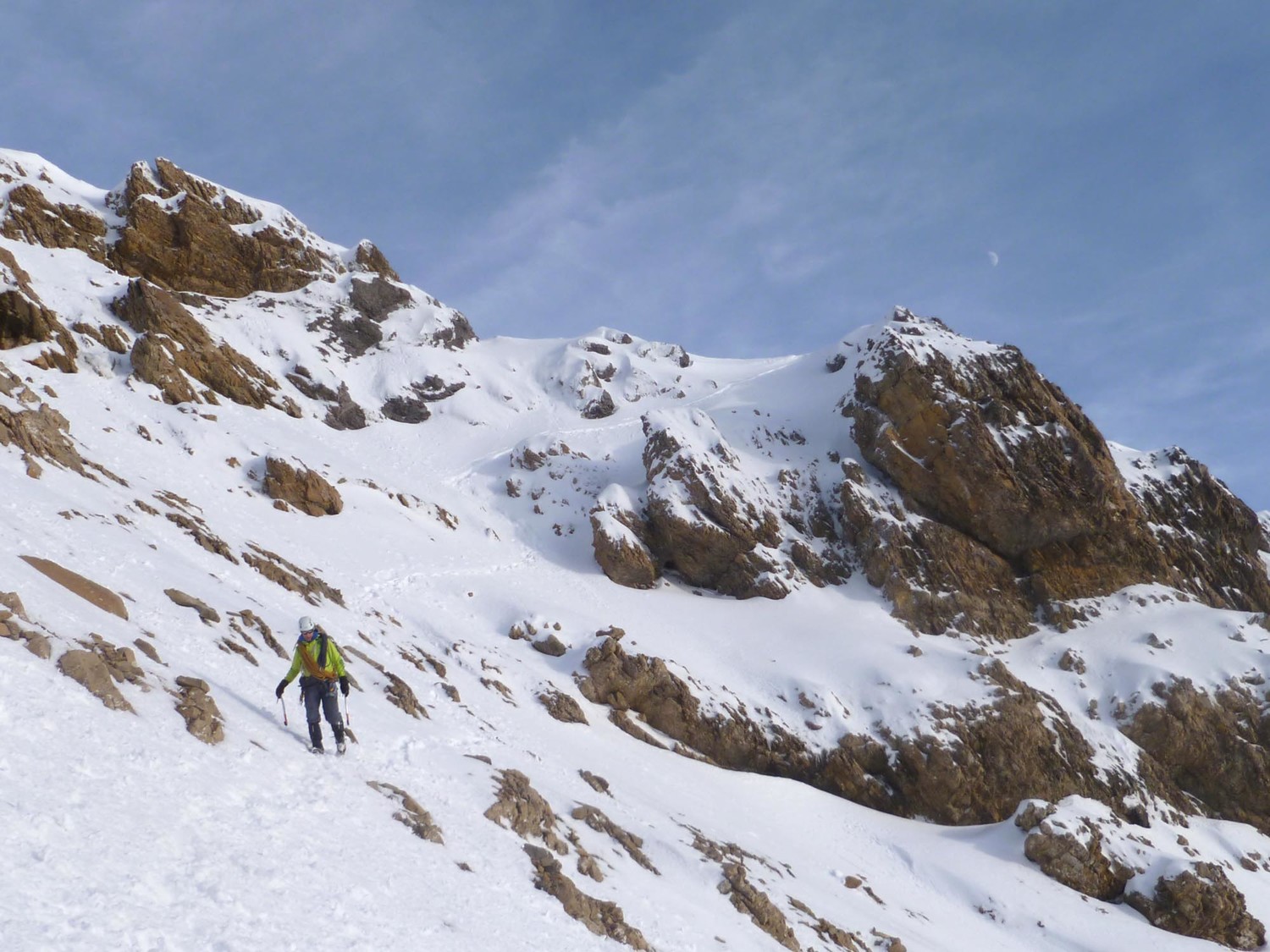 Jules dans la descente du Taillon