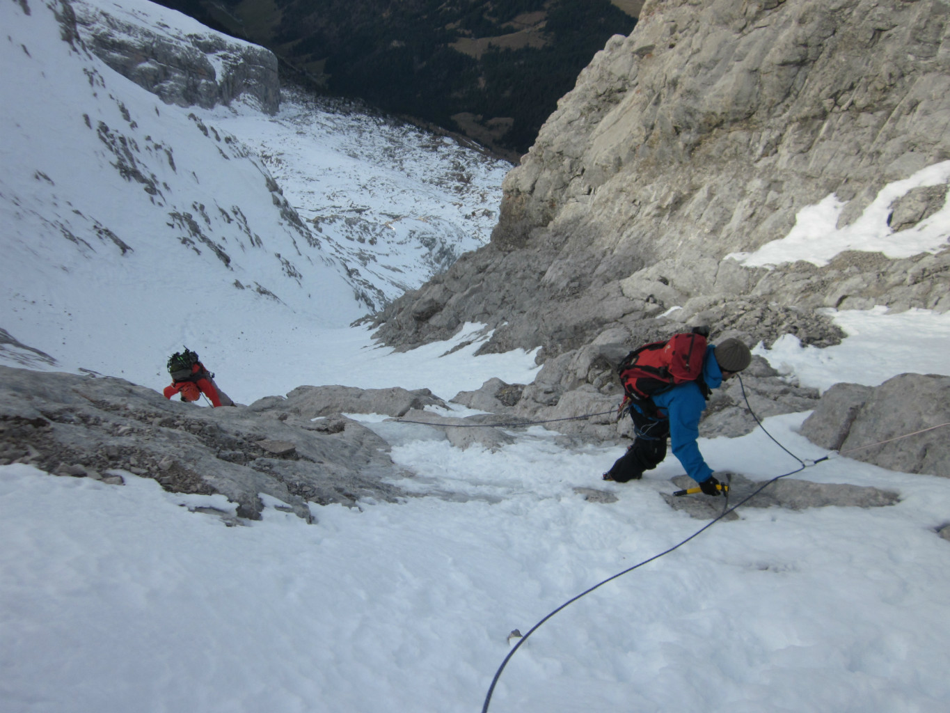 Fin du couloir à la monté