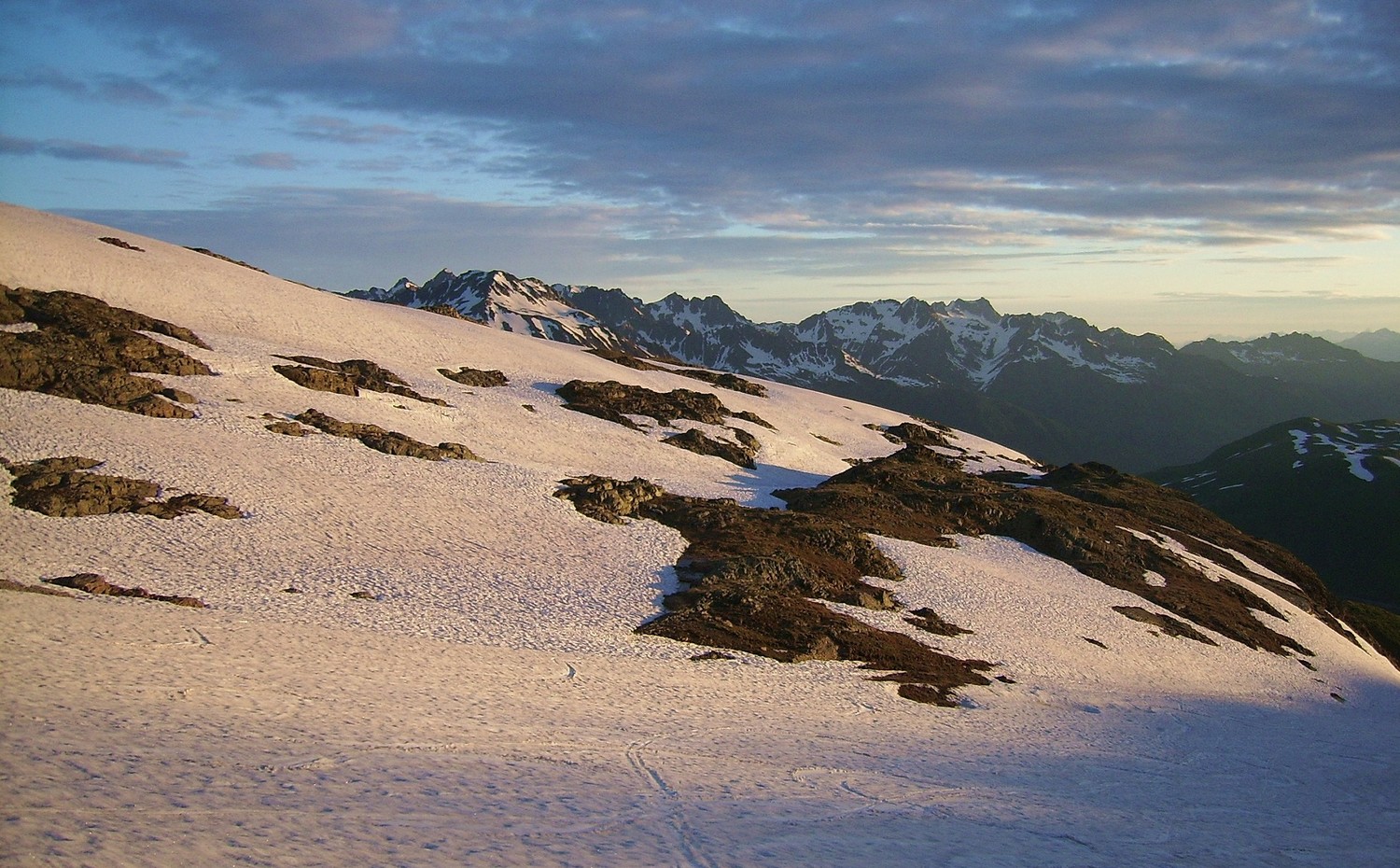 Lever de soleil sur les Aiguilles de l'Argentière