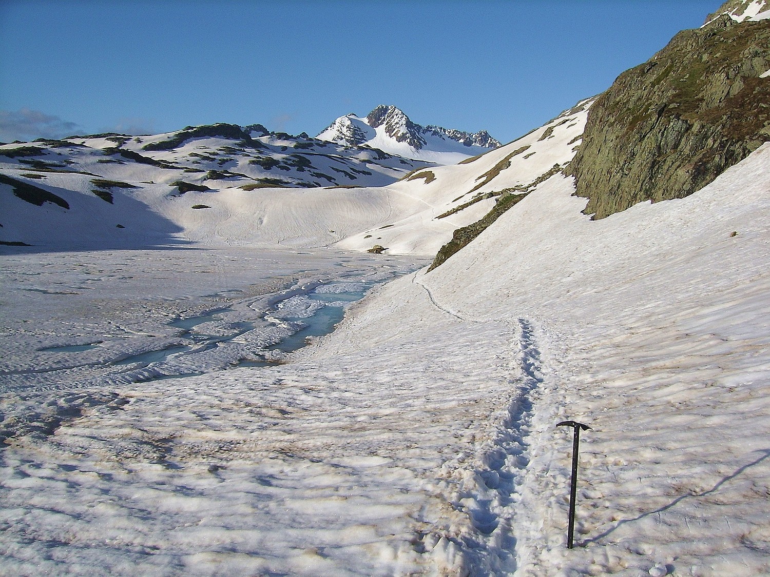 Dans le contournement du lac Blanc