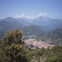 Appercu de Arles du rocher d'escalade (zoom numérisé)
