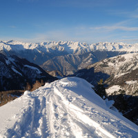 Dal Doss Tacher 2093m  vista verso le cime della val Masino