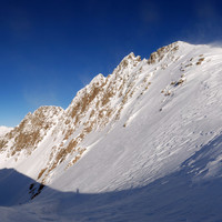 Le cime del Il Medàsc con la principale a destra 2647m dal Passo dei Càmer 2568m circa da gps