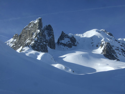 Aiguille, coup de sabre et pointe de la Balme